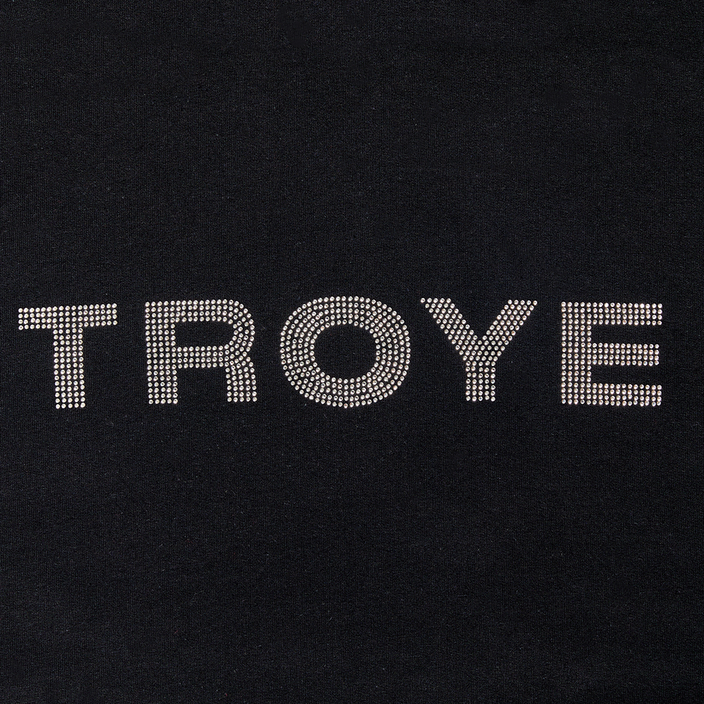 Troye Rhinestone Hoodie II Front Detail